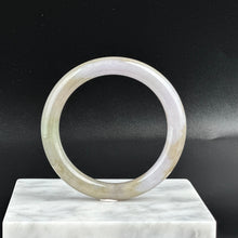 Load image into Gallery viewer, 112855 55.0mm Rare Dual Tone Rounded Jade Bangle
