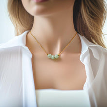 Load image into Gallery viewer, 22388 Ja’dew Aura Spring Green Jade Necklace
