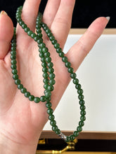 Load image into Gallery viewer, 121183 Nephrite Jade Necklace 6mm 108 beads
