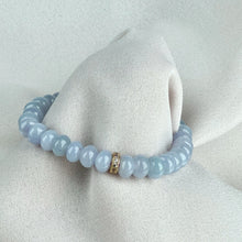 Load image into Gallery viewer, 100288 Blissful Lavender Type A Jadeite Beaded Bracelet with 18K Gold and Diamonds
