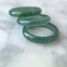 Load image into Gallery viewer, 22088 Highly Translucent Bluish Green Type A Jade Ring
