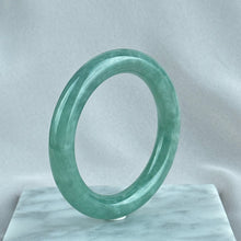 Load image into Gallery viewer, 101855 55.4mm Translucent Watery Green Rounded Jadeite Bangle
