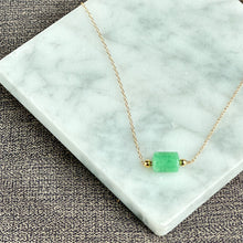 Load image into Gallery viewer, 90588 Green Jadeite Barrel Pendant
