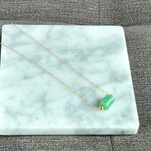 Load image into Gallery viewer, 90588 Green Jadeite Barrel Pendant
