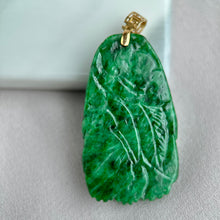 Load image into Gallery viewer, 11788 Bright Green Peacock Jade Pendant
