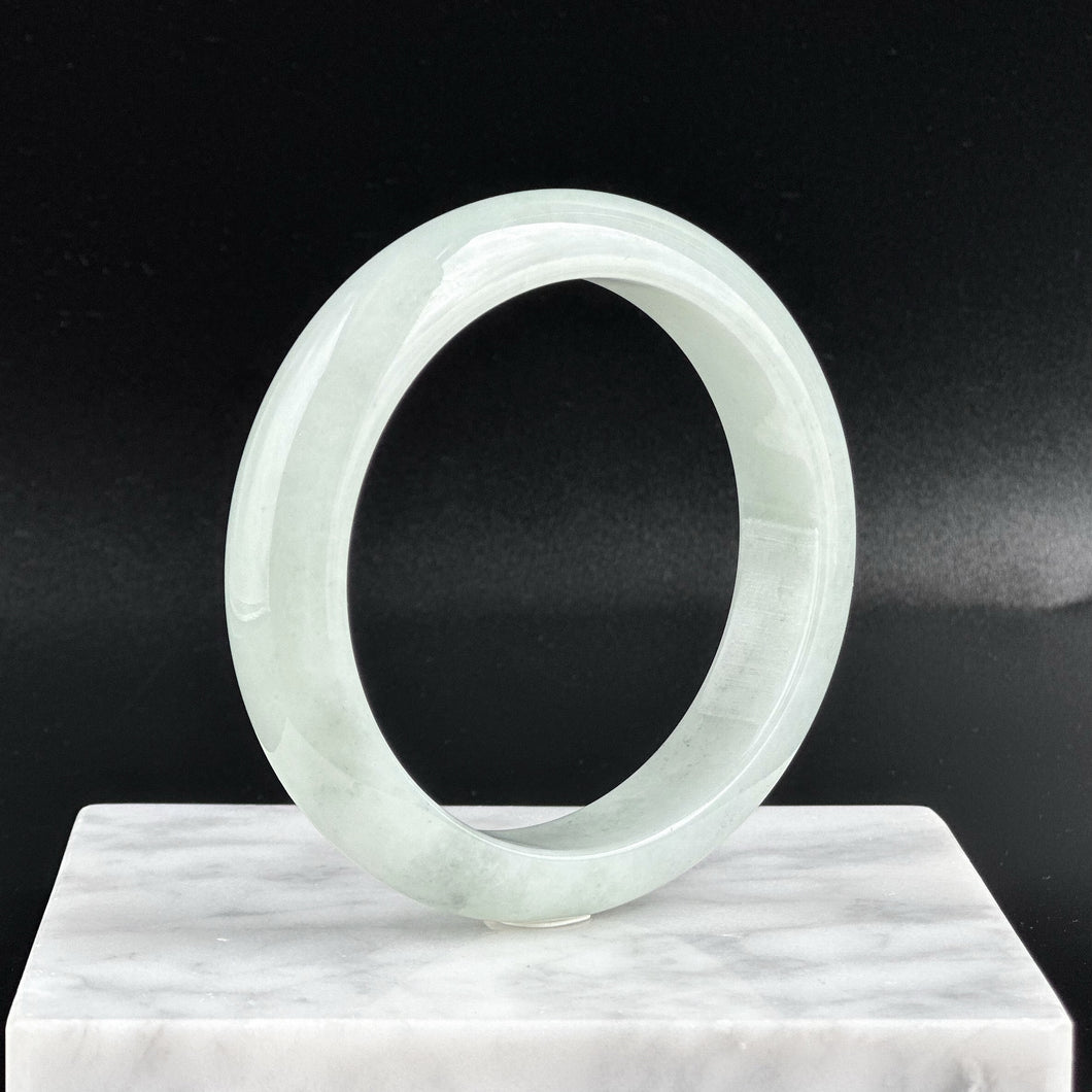 M3657 57.2mm  Light Green Jadeite Bangle