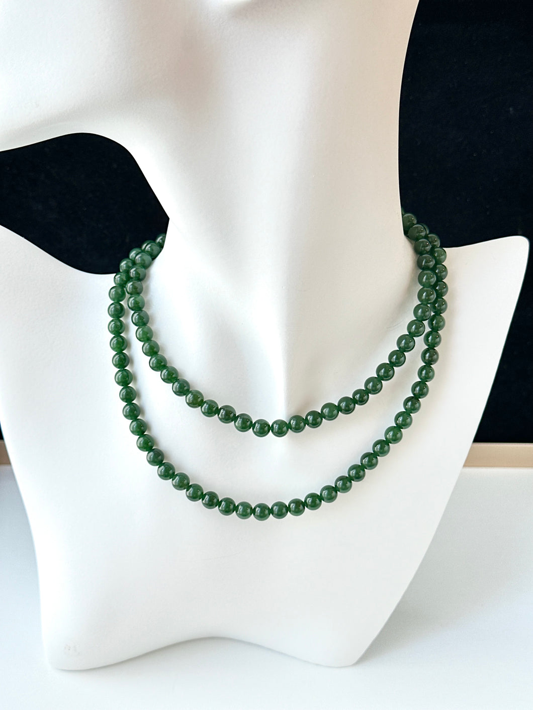 121183 Nephrite Jade Necklace 6mm 108 beads