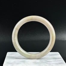 Load image into Gallery viewer, 112855 55.0mm Rare Dual Tone Rounded Jade Bangle
