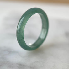 Load image into Gallery viewer, 22088 Highly Translucent Bluish Green Type A Jade Ring
