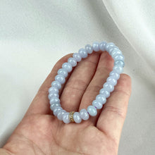 Load image into Gallery viewer, 100288 Blissful Lavender Type A Jadeite Beaded Bracelet with 18K Gold and Diamonds
