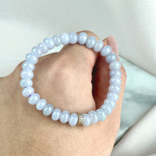 Load image into Gallery viewer, 100288 Blissful Lavender Type A Jadeite Beaded Bracelet with 18K Gold and Diamonds
