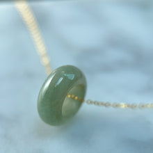 Load image into Gallery viewer, 33090 Petite Olive Green Jadeite Band Pendant
