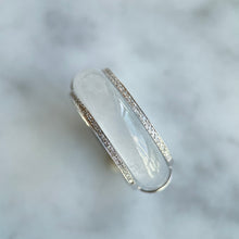 Load image into Gallery viewer, The Crown Icy White Jadeite Ring with 18K White Gold and Diamonds
