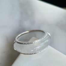 Load image into Gallery viewer, The Crown Icy White Jadeite Ring with 18K White Gold and Diamonds
